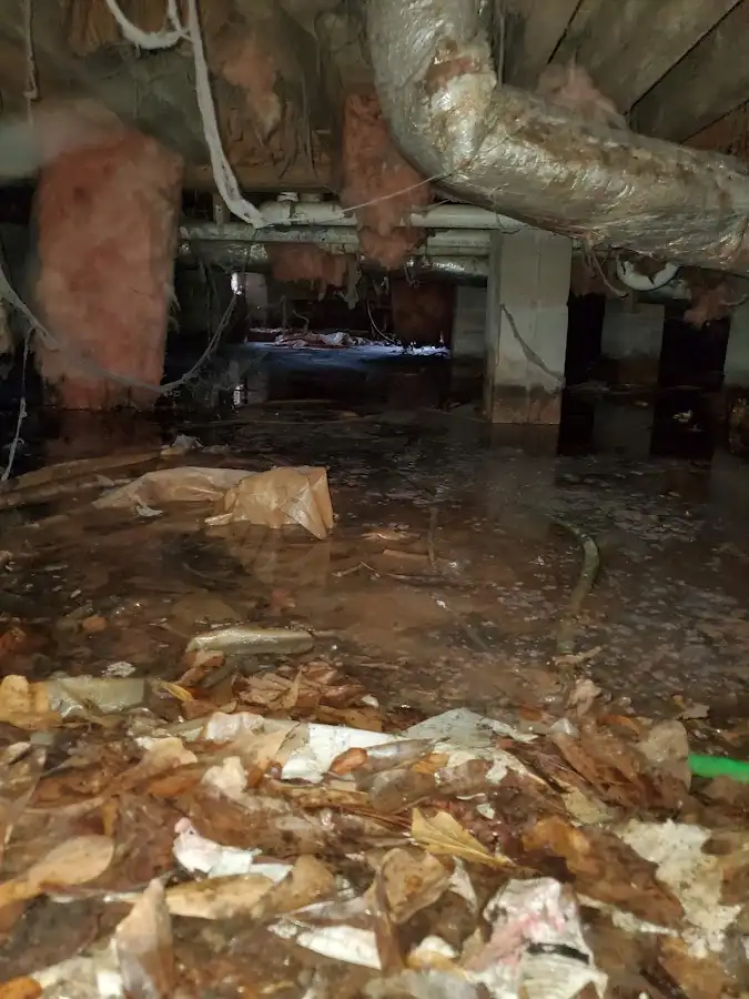 Crawl space flood assessment for Commercial Water Damage Restoration in PiÃ±on Hills