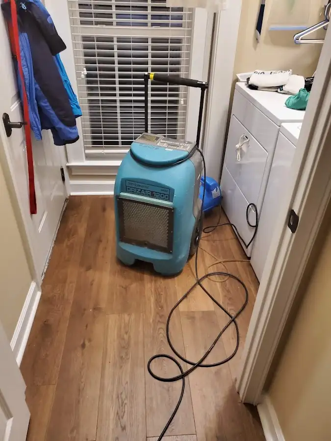 Commercial dehumidifier deployed for Flood Damage Cleanup in PiÃ±on Hills